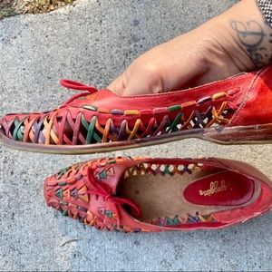 VINTAGE arpeggios shoes multicolor leather shoes